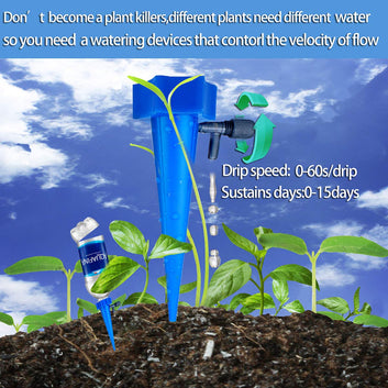 Self Spike Planter Drip Watering Device
