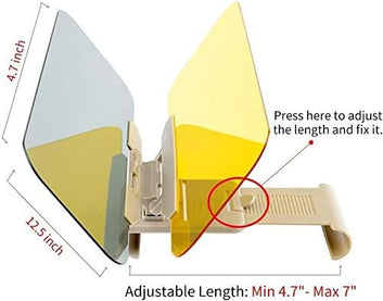 Anti-Glare Safety Day and Night Driving Car Visor Extender